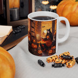 Reader's Bookish Halloween Ceramic Mug 11oz