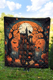 Pile Of Books Halloween Bookish Quilt.