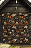 Spooky Halloween Pattern Bookish Quilt