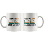 "Read All Night"11 oz White Ceramic Mug