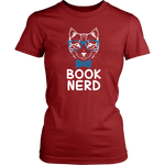 "Book Nerd"Womens Fitted T-Shirt