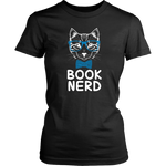 "Book Nerd"Womens Fitted T-Shirt