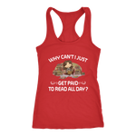 "Get Paid To Read All Day" Racerback Women's Tank Top