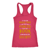 "Forced To Put My Book" Racerback Women's Tank Top