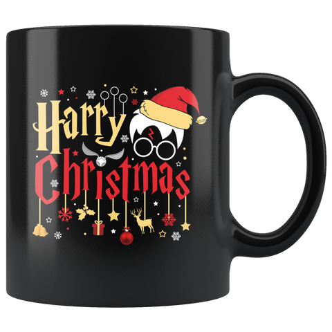 "Harry Christmas"HP Black 11oz Mug
