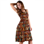 Brown Bookish midi dress with pockets
