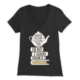 "Read Good Books" Womens V-Neck Super Soft T-Shirt