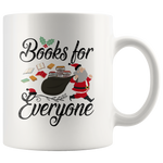 "Books For Everyone" Christmas White 11oz Mug