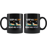 "Read All Night"11oz Black Ceramic Mug