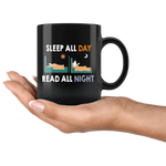 "Read All Night"11oz Black Ceramic Mug