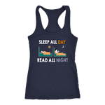 "Read All Night"Racerback Women's Tank Top