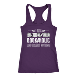 "I Am A Bookaholic" Racerback Women's Tank Top
