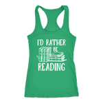"I'd Rather Be Reading" Racerback Women's Tank Top