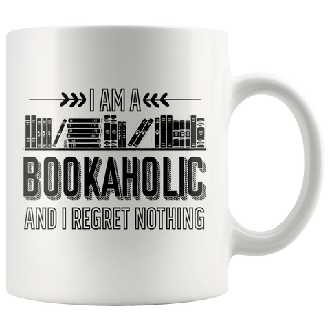 "I Am A Bookaholic"11 oz White Ceramic Mug